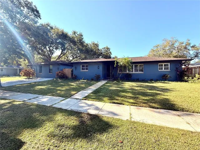 a house view with a outdoor space