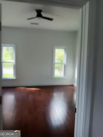 an empty room with a window