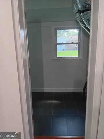 a view of small space with a window