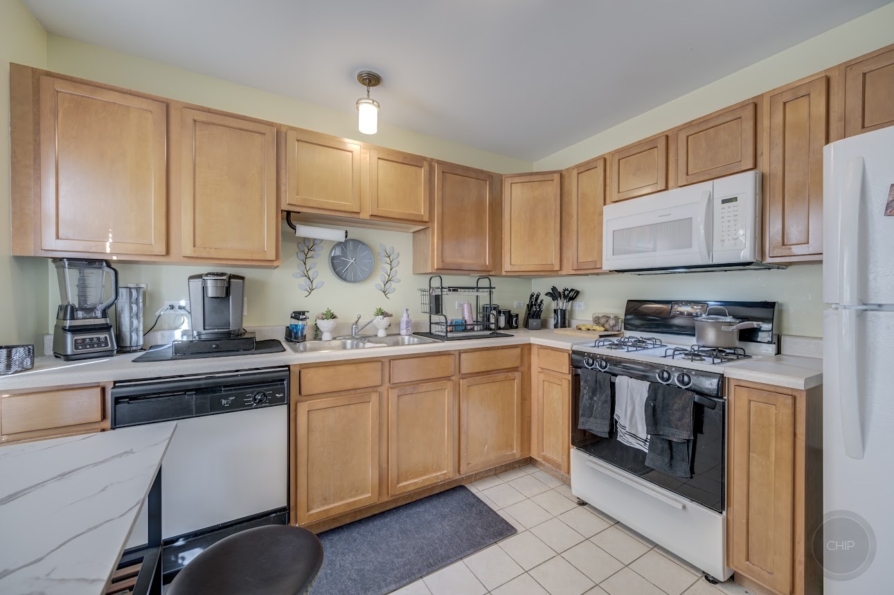 2827 Rutland Circle, Unit 101 Naperville, IL 60564 - Photo 11 of 25 a kitchen with stainless steel appliances granite countertop a stove a sink and a refrigerator