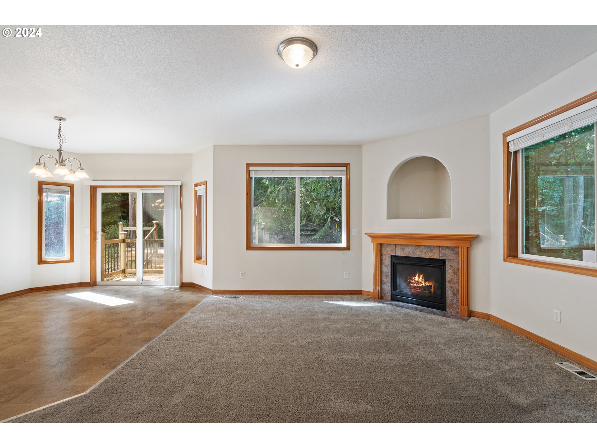 8009 Northeast 16th Street Vancouver, WA 98664 - Photo 19 of 46 a view of an empty room with window and fire place