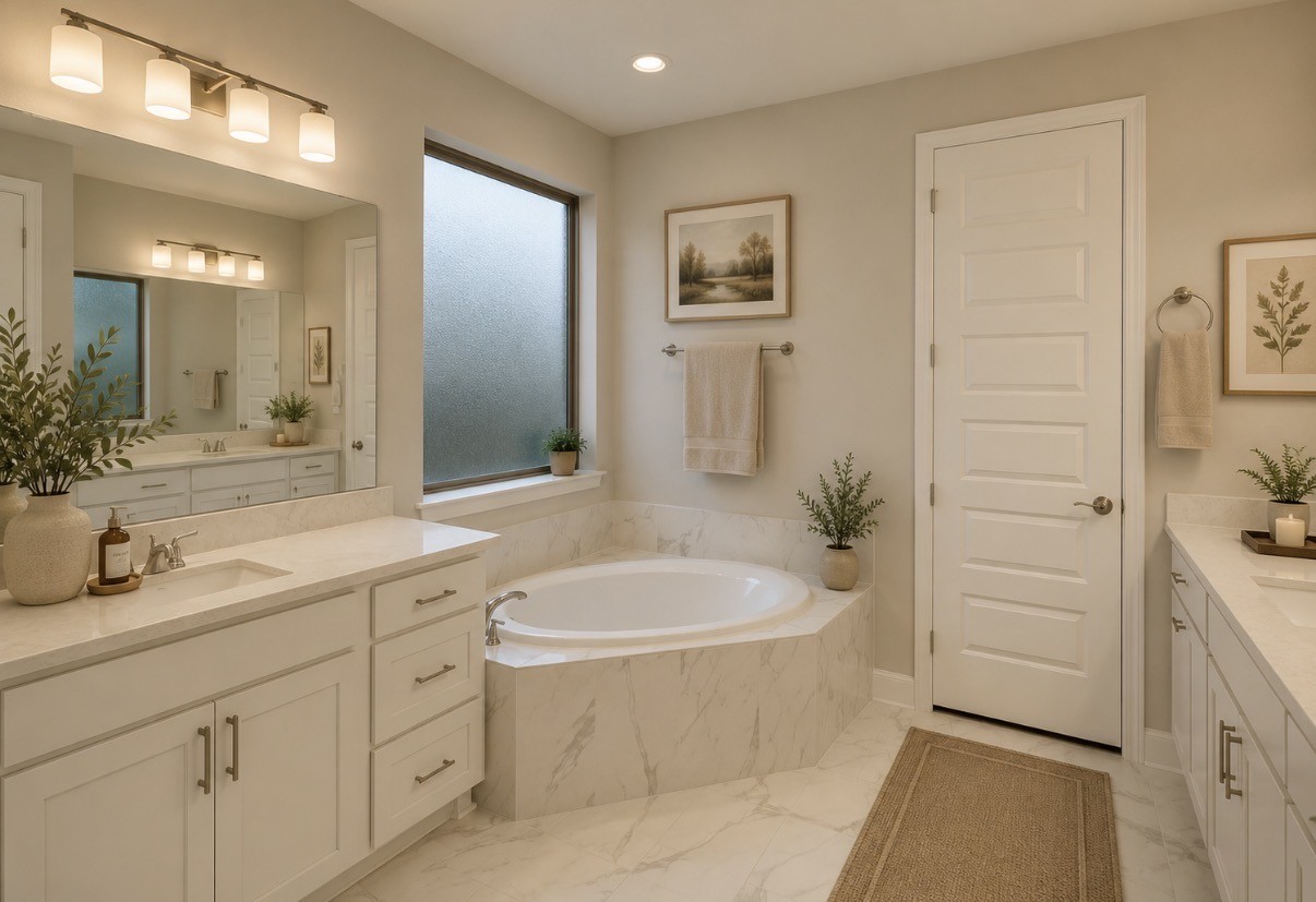 17467 Bayflower Conroe, TX 77385 - Photo 18 of 38 virtually staged primary bathroom