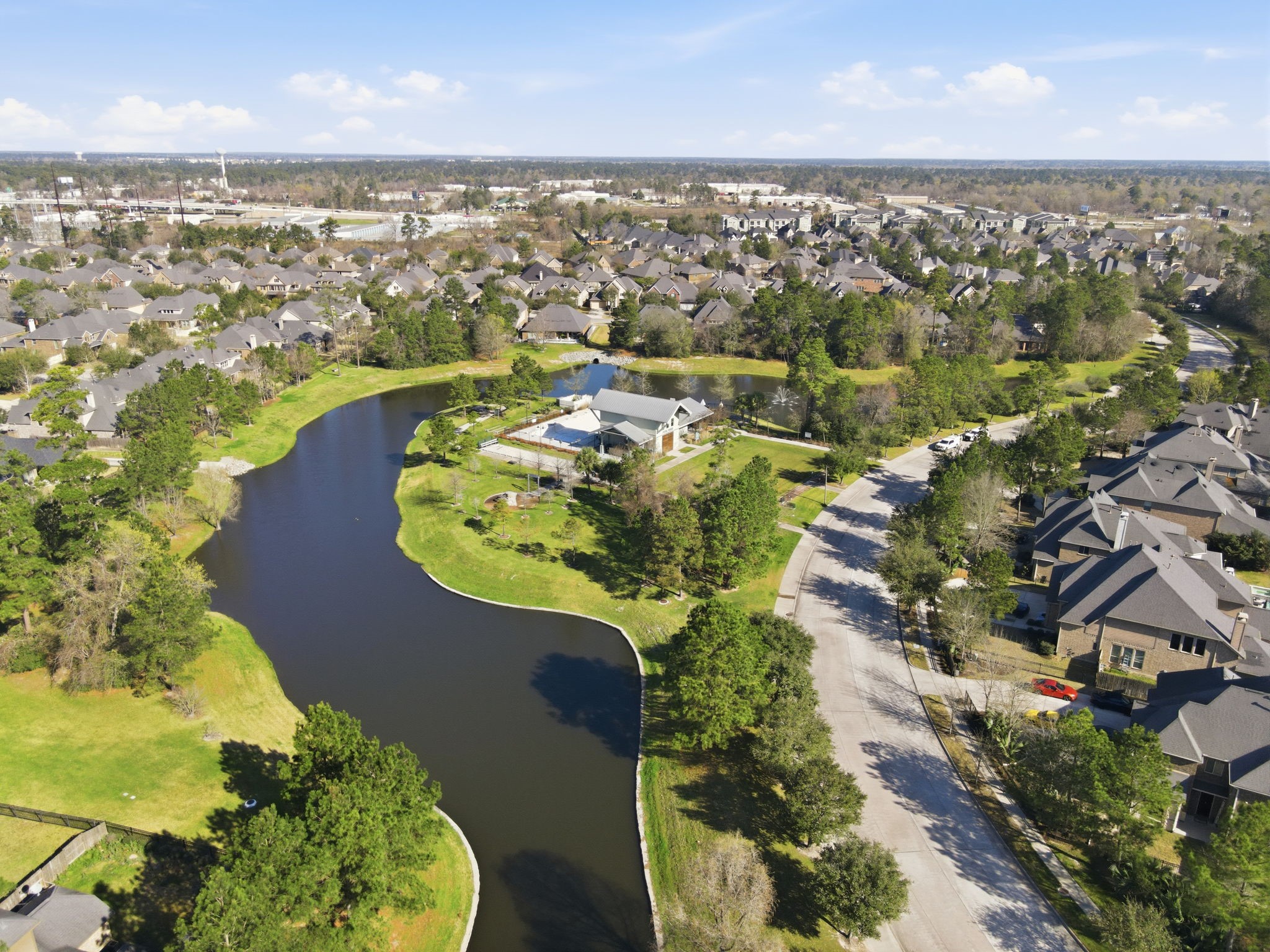 17467 Bayflower Conroe, TX 77385 - Photo 44 of 44 an aerial view of residential houses with outdoor space