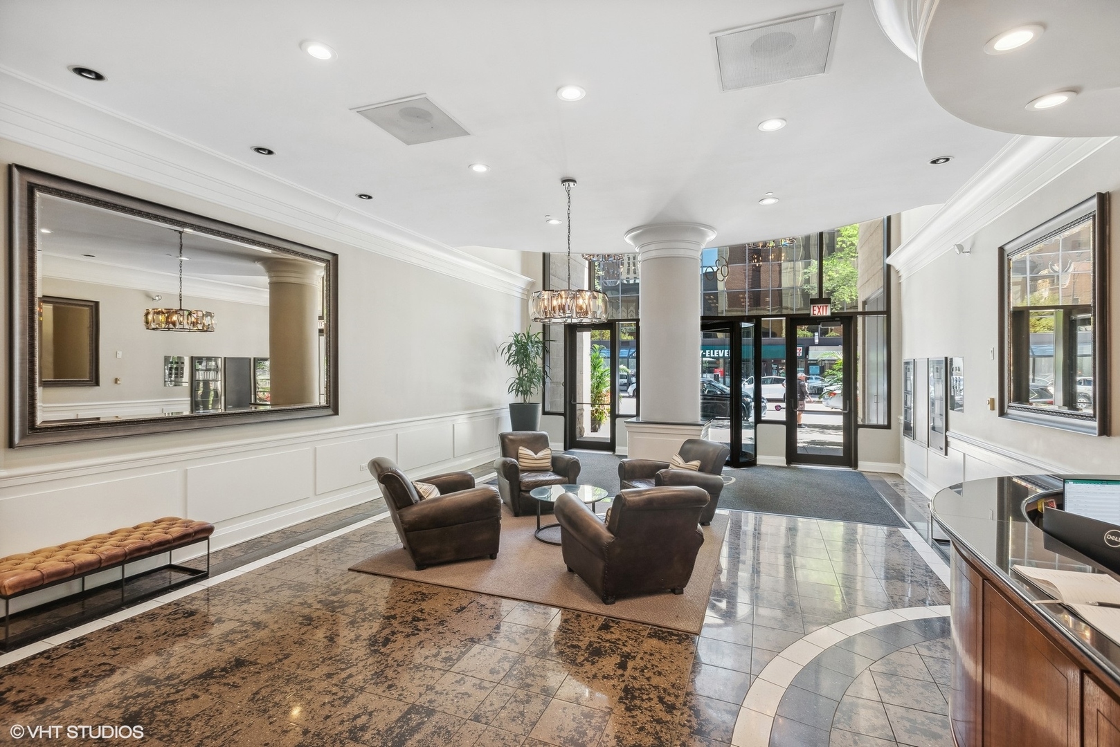 630 North State Street, Unit 1108 Chicago, IL 60654 - Photo 2 of 22 a living room with furniture and large windows