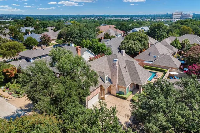 an aerial view of multiple house