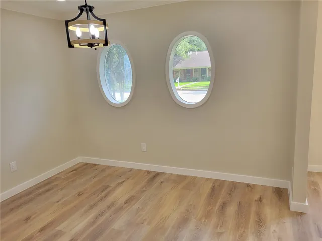 an empty room with a window
