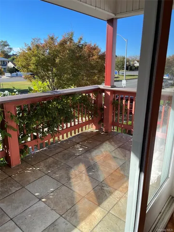 a view of a balcony