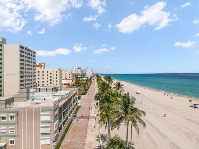 a city view with ocean