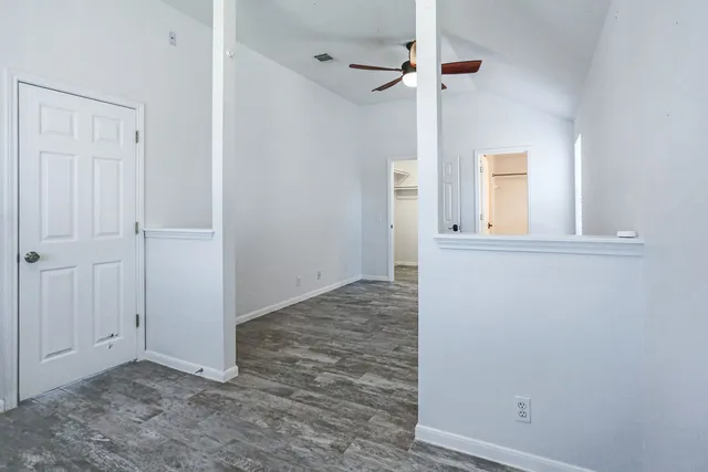 an empty room with a window