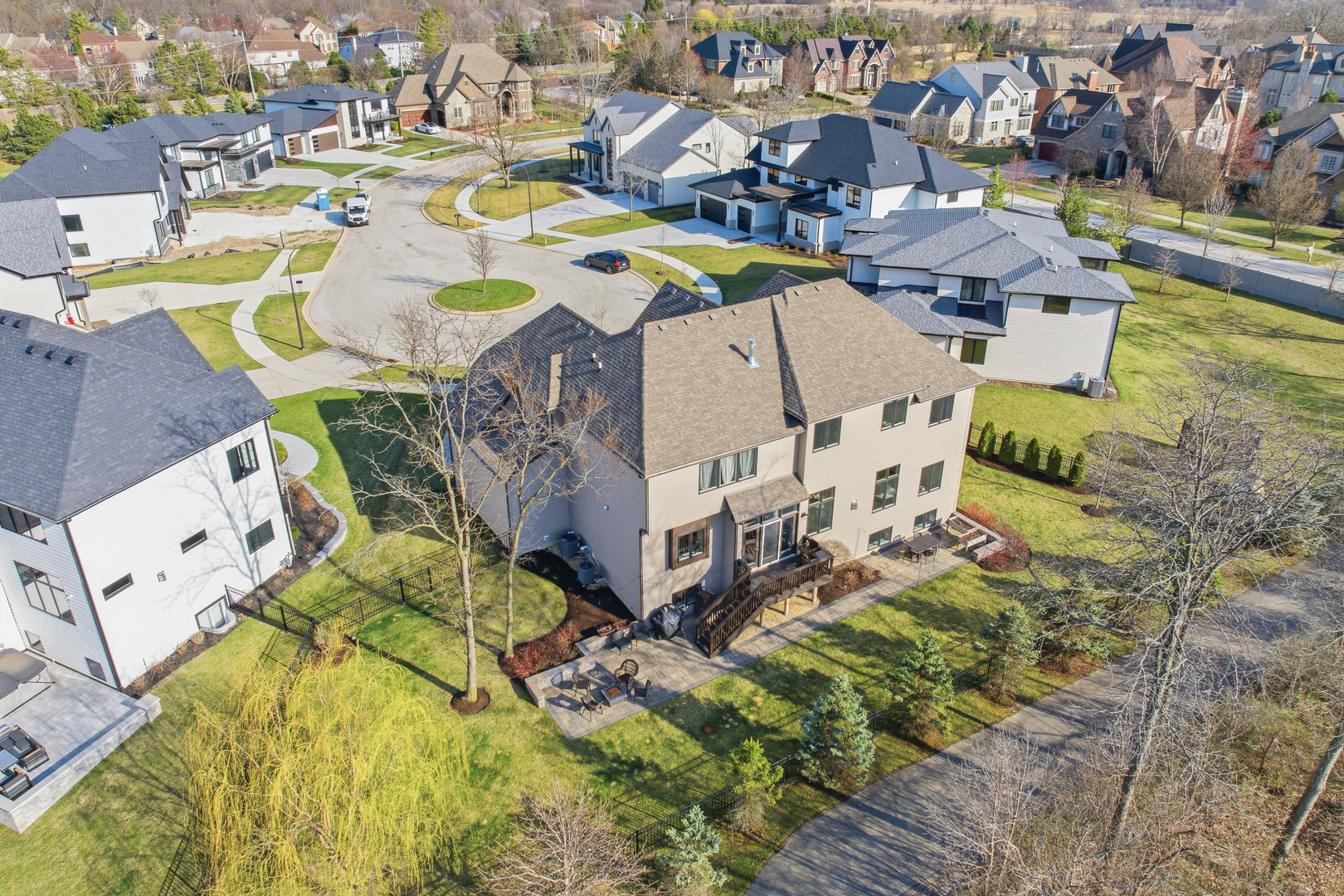 28 Pinnacle Court Naperville, IL 60565 - Photo 38 of 40 an aerial view of a house with swimming pool