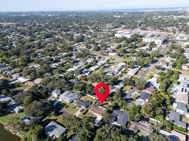 an aerial view of a city