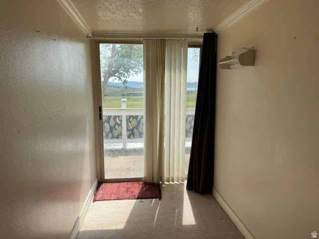 1124 Washam Road Green River, WY 82938 - Photo 31 of 35 Sliding glass door leading to an exterior balcony with a decorative railing and distant landscape