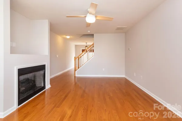 a view of a livingroom with a fireplace