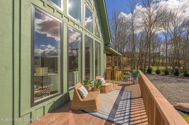 a view of balcony with couch