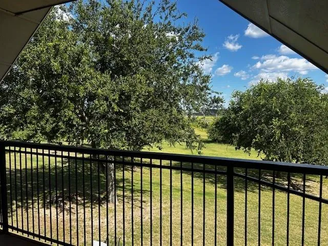 a view of a balcony