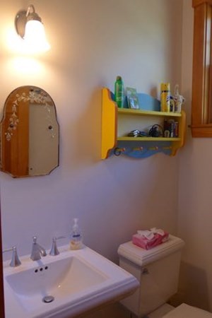 267 Great Plains Road West Tisbury, MA 02568 - Photo 11 of 34 a bathroom with a sink mirror and vanity