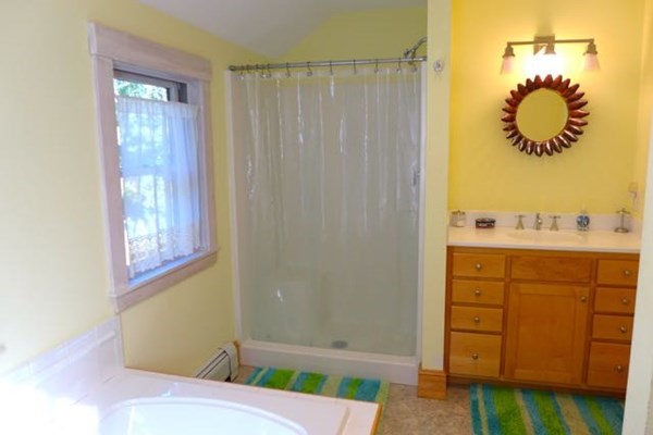 267 Great Plains Road West Tisbury, MA 02568 - Photo 18 of 34 a bathroom with a sink and a mirror