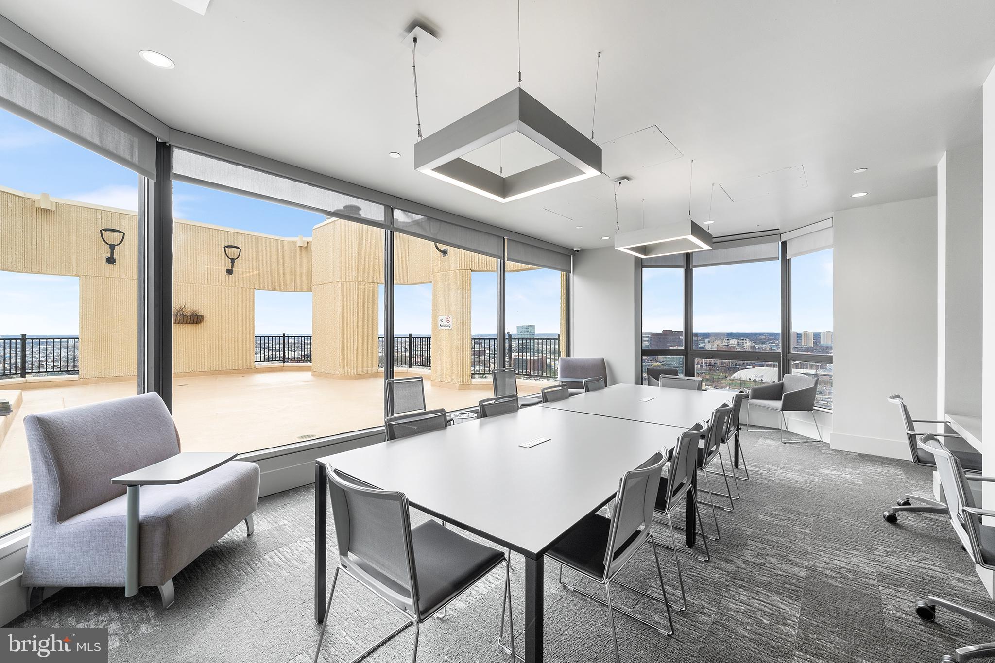 2018 Walnut Street, Unit 21L Philadelphia, PA 19103 - Photo 39 of 39 Modern meeting space with skyline views.