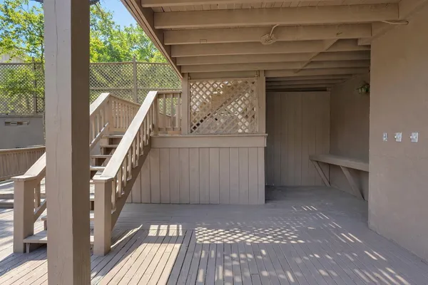a view of a house with a balcony