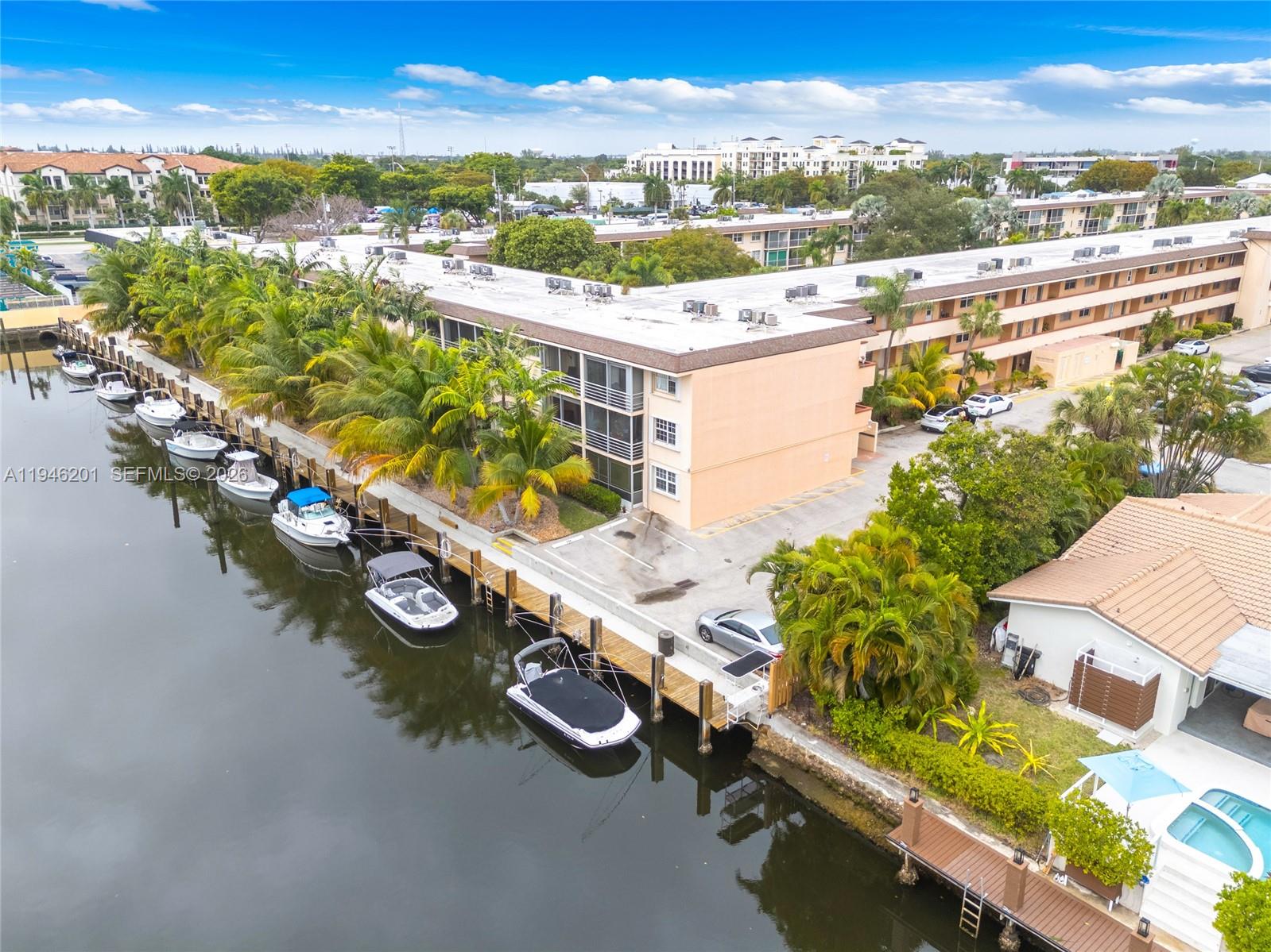 4502 North Federal Highway, Unit 167H Lighthouse Point, FL 33064 - Photo 27 of 31 an aerial view of a house with a ocean view