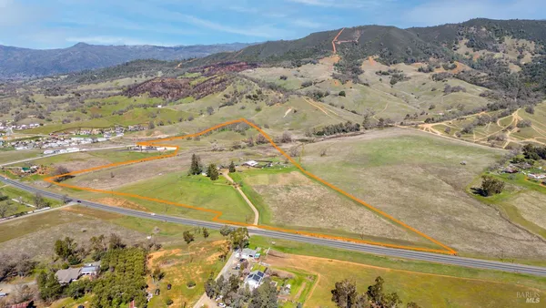a view of lake and mountain