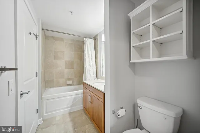 a bathroom with a toilet and a bathtub