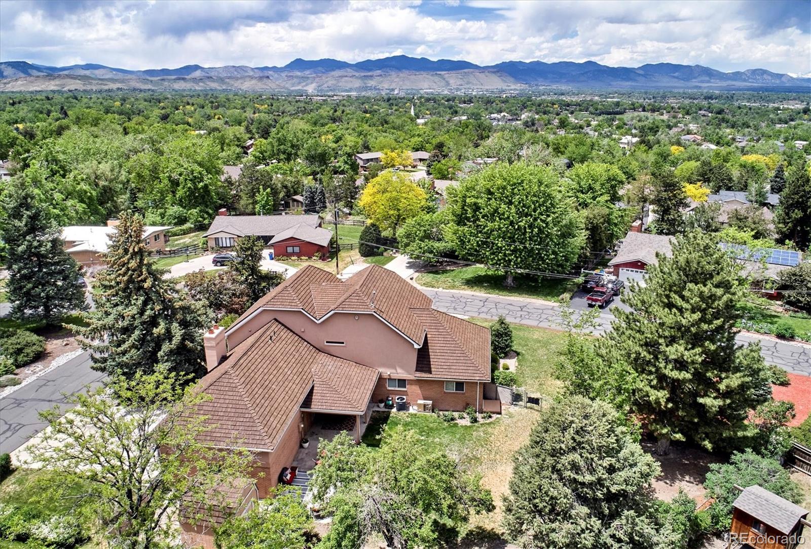 22 Rangeview Drive Wheat Ridge, CO 80215 - Photo 33 of 40 an aerial view of a house with a yard