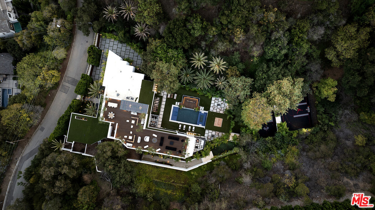 13187 Chalon Road Los Angeles, CA 90049 - Photo 39 of 39 an aerial view of a house with yard swimming pool and outdoor seating