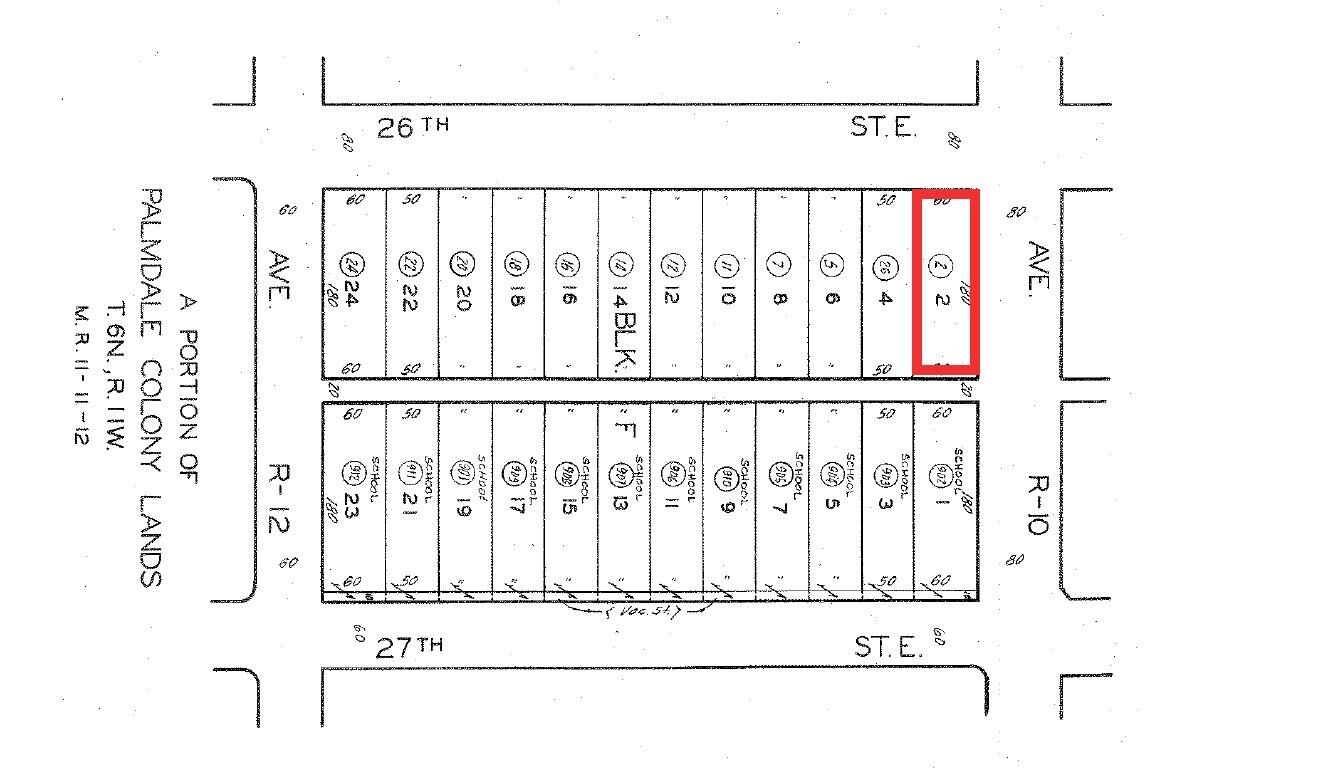 Cor 26th Palmdale Ca, Unit AVENUE R10 Palmdale, CA 93550 - Photo 3 of 3 Plot Map