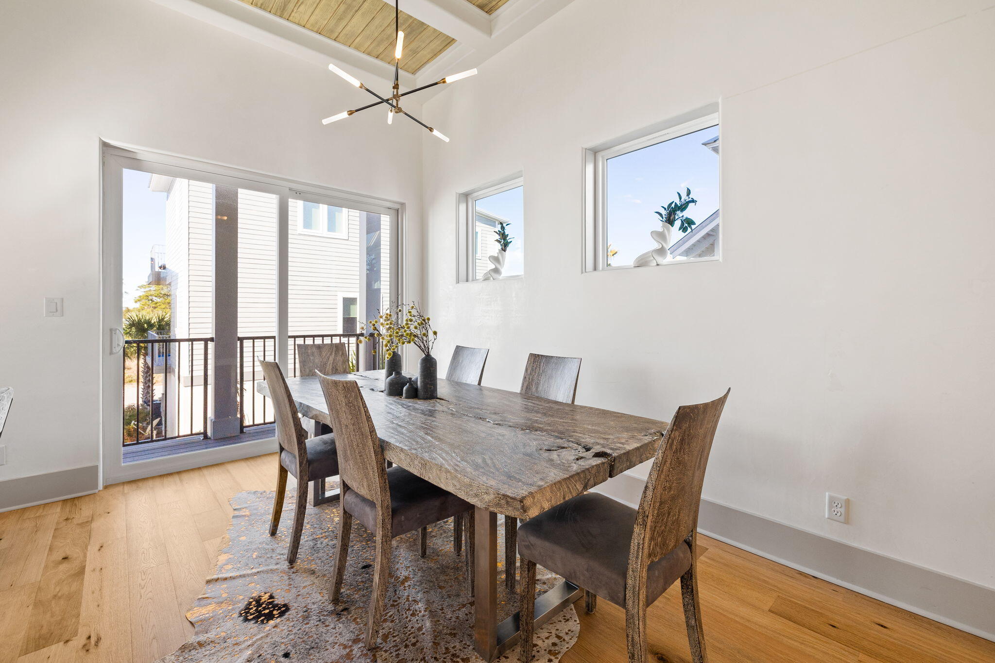 18 Inlet Heights Lane Inlet Beach, FL 32461 - Photo 23 of 46 a view of a dining room with furniture window and wooden floor