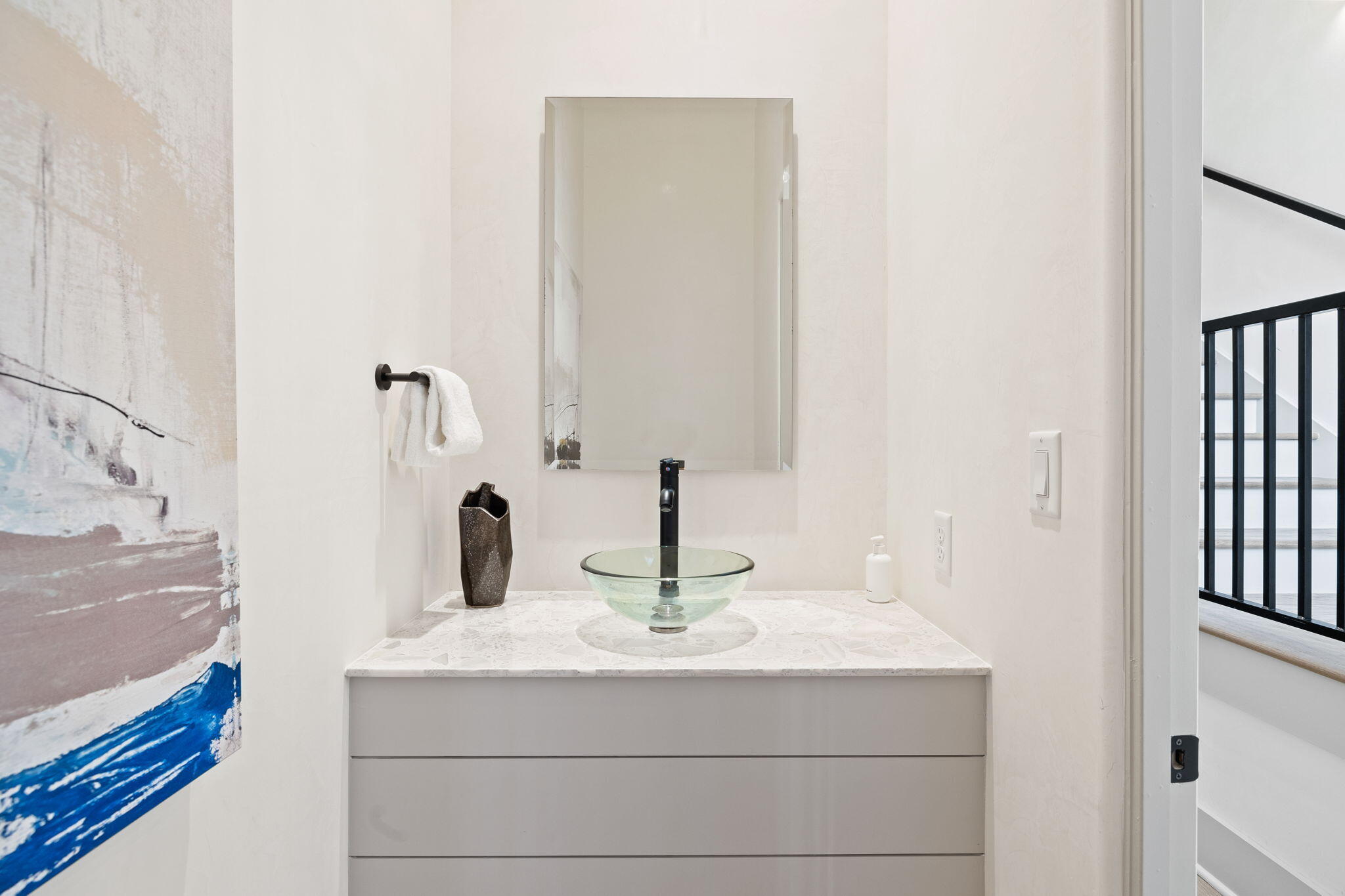 18 Inlet Heights Lane Inlet Beach, FL 32461 - Photo 30 of 46 a bathroom with a sink and a mirror