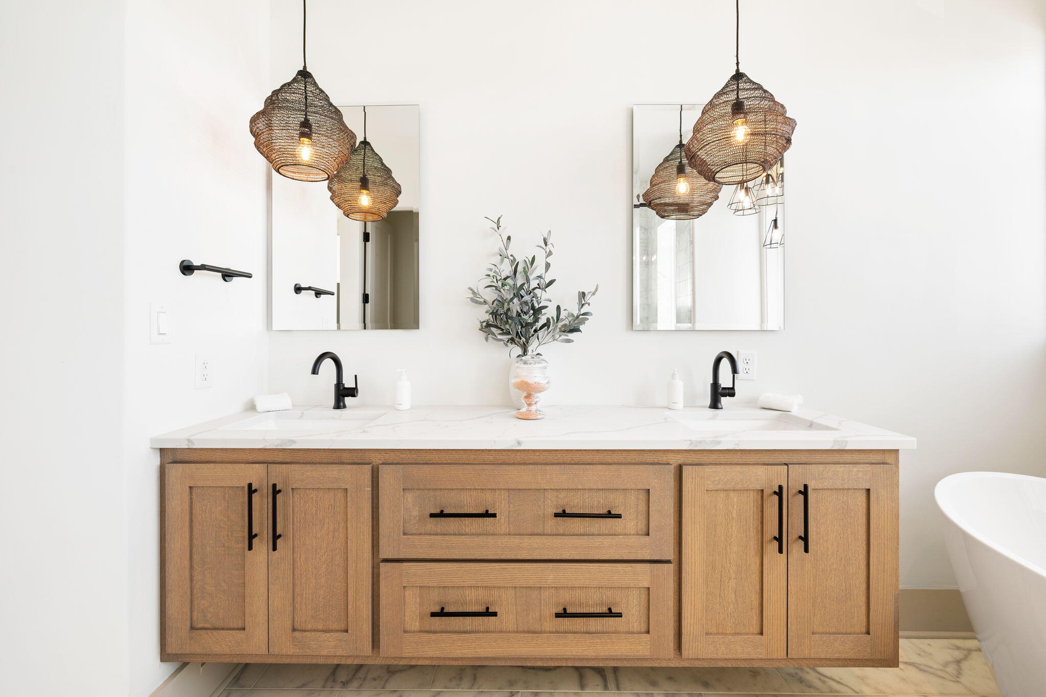18 Inlet Heights Lane Inlet Beach, FL 32461 - Photo 8 of 46 a bathroom with a sink and a mirror
