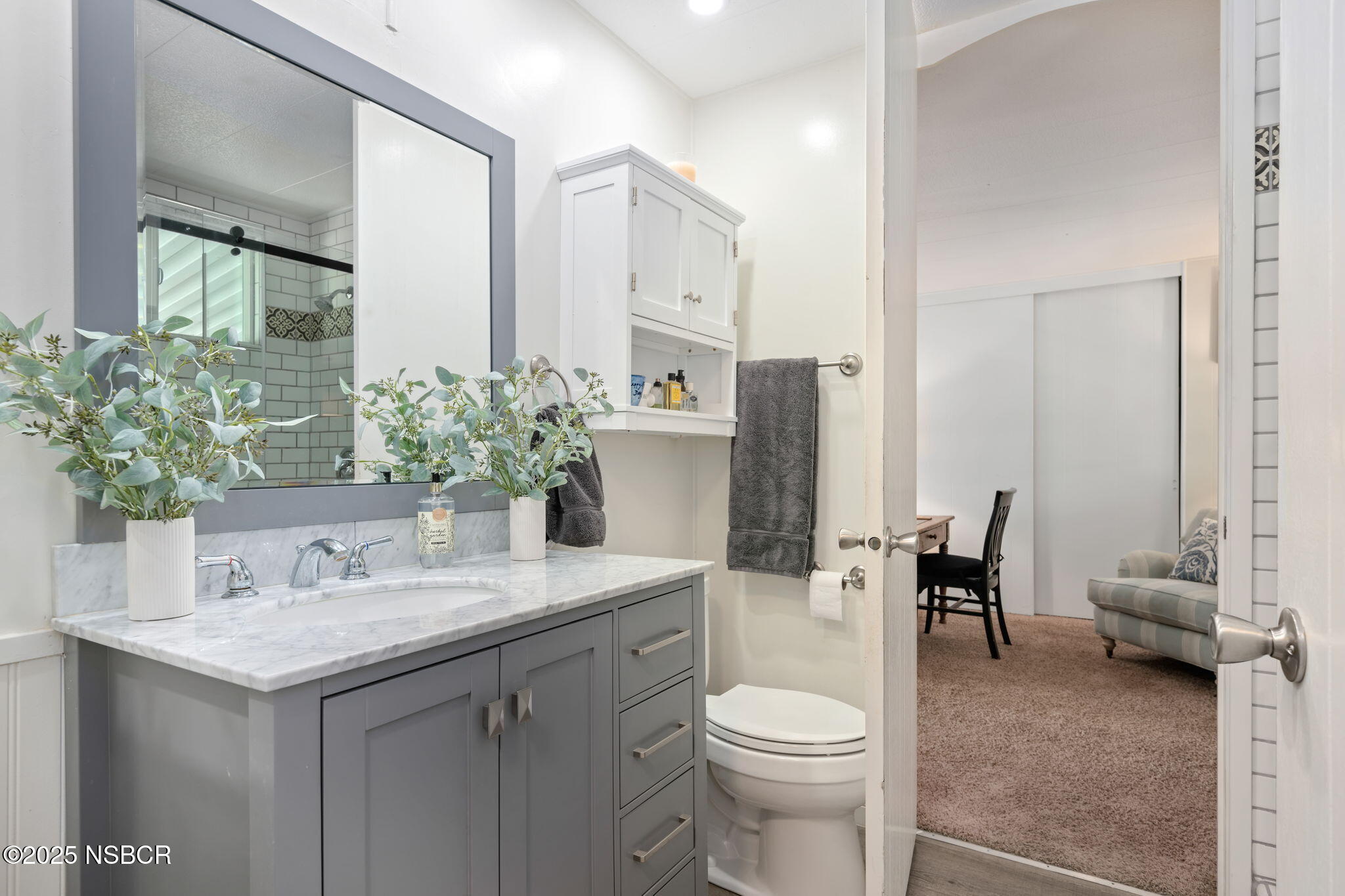 9 Paseo Del Rio Solvang, CA 93463 - Photo 18 of 32 a bathroom with a sink and a mirror