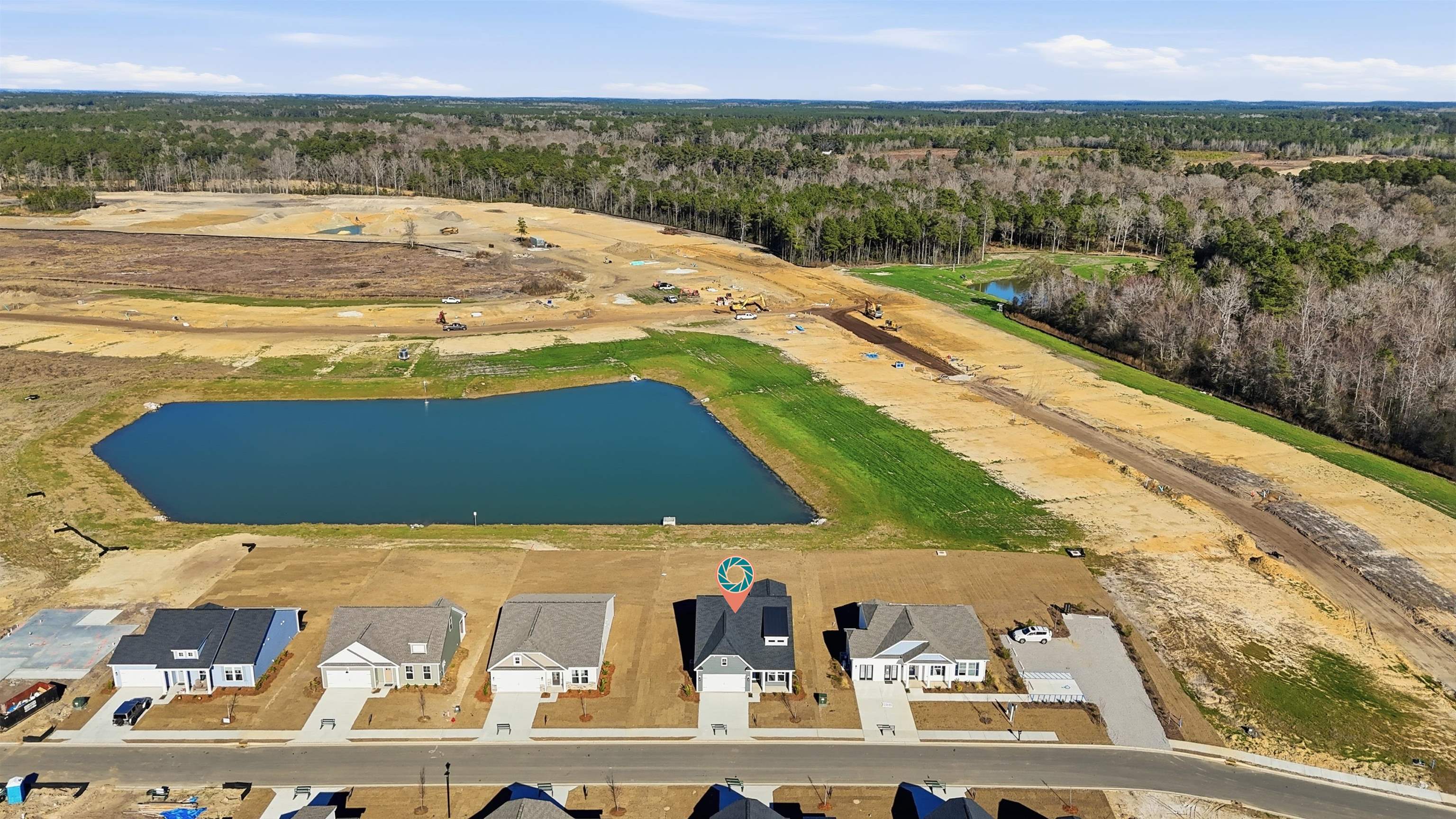 142 River Birch Drive Loris, SC 29569 - Photo 36 of 39 View of property location featuring a large body of water and nearby suburban area