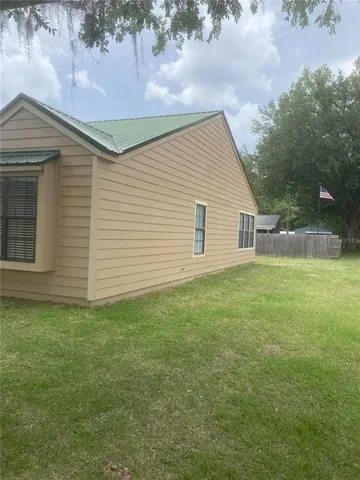 a backyard of a house