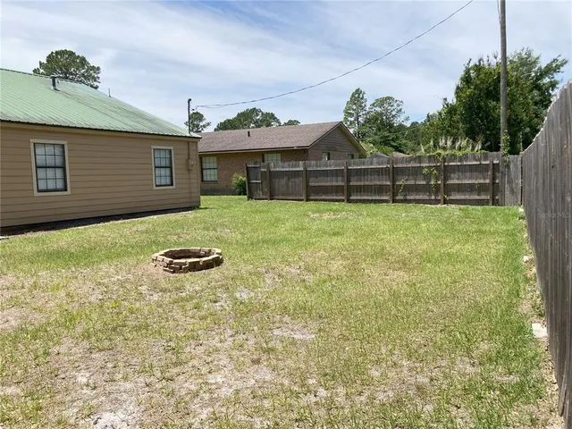 a backyard of a house