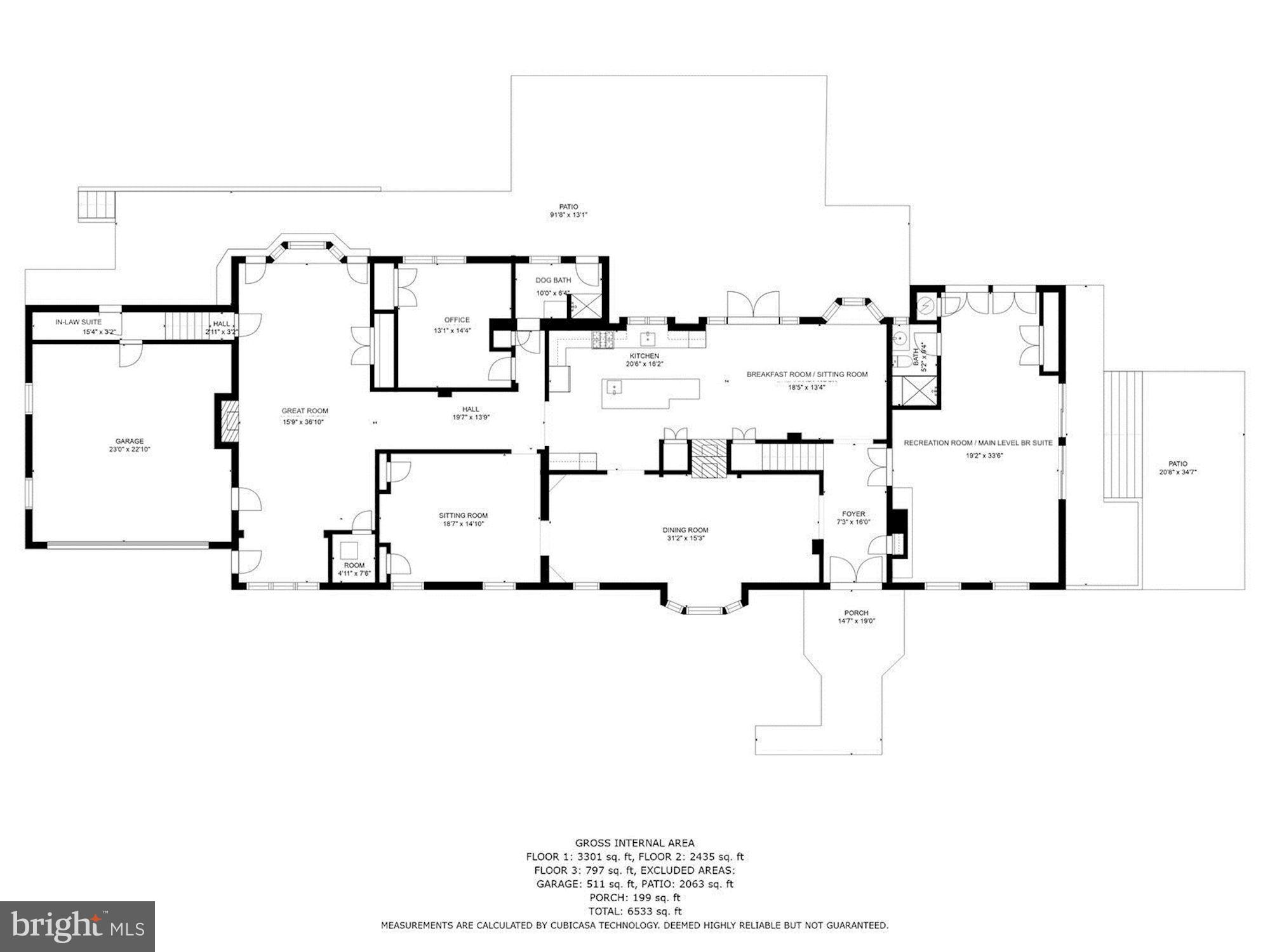 9300 Burning Tree Road Bethesda, MD 20817 - Photo 43 of 45 Main Floor Floor Plan