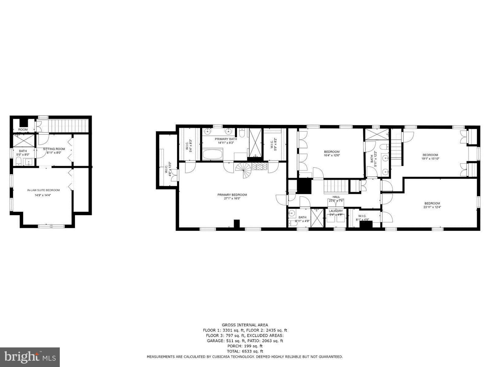 9300 Burning Tree Road Bethesda, MD 20817 - Photo 44 of 45 Upstairs Floor Plan