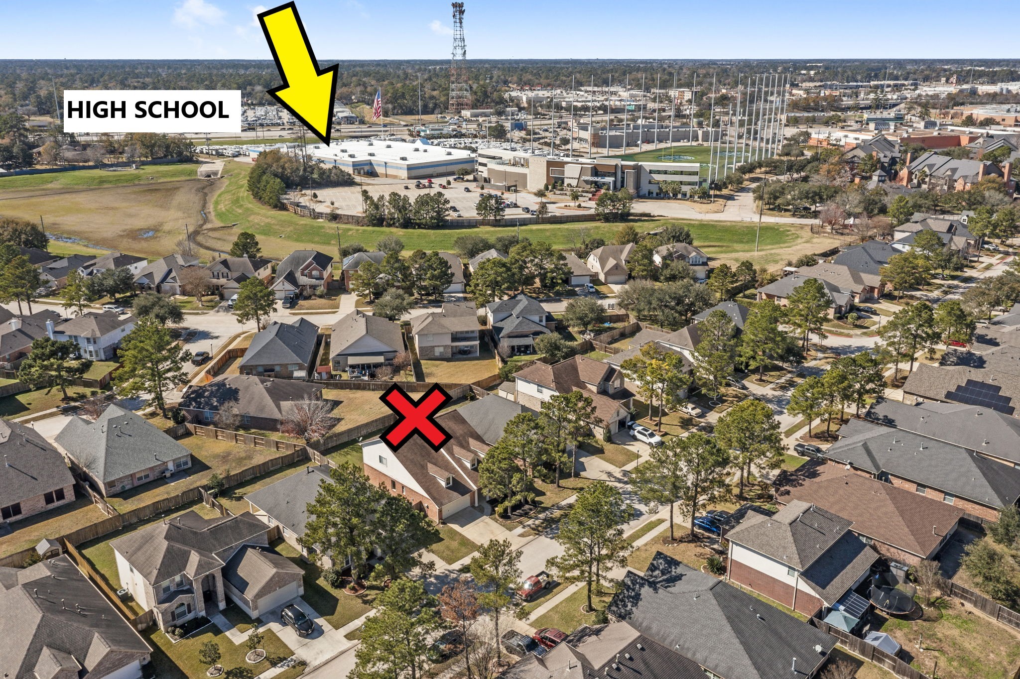 19327 Dickson Park Drive Spring, TX 77373 - Photo 40 of 43 The high school is super convenient as well as I-45 for commuting.