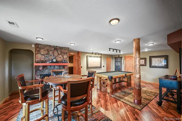 a view of outdoor space with playground and green space