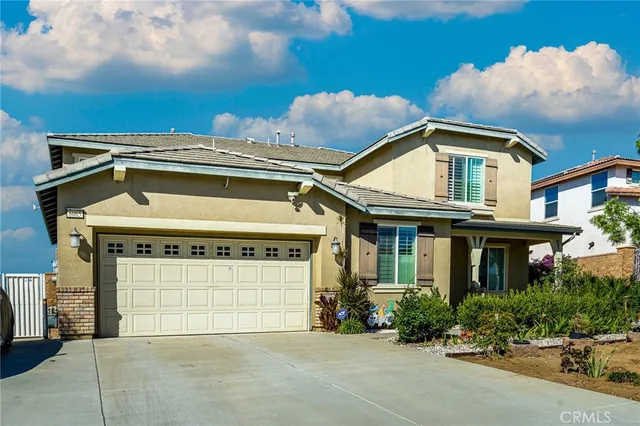 front view of a house with a garage