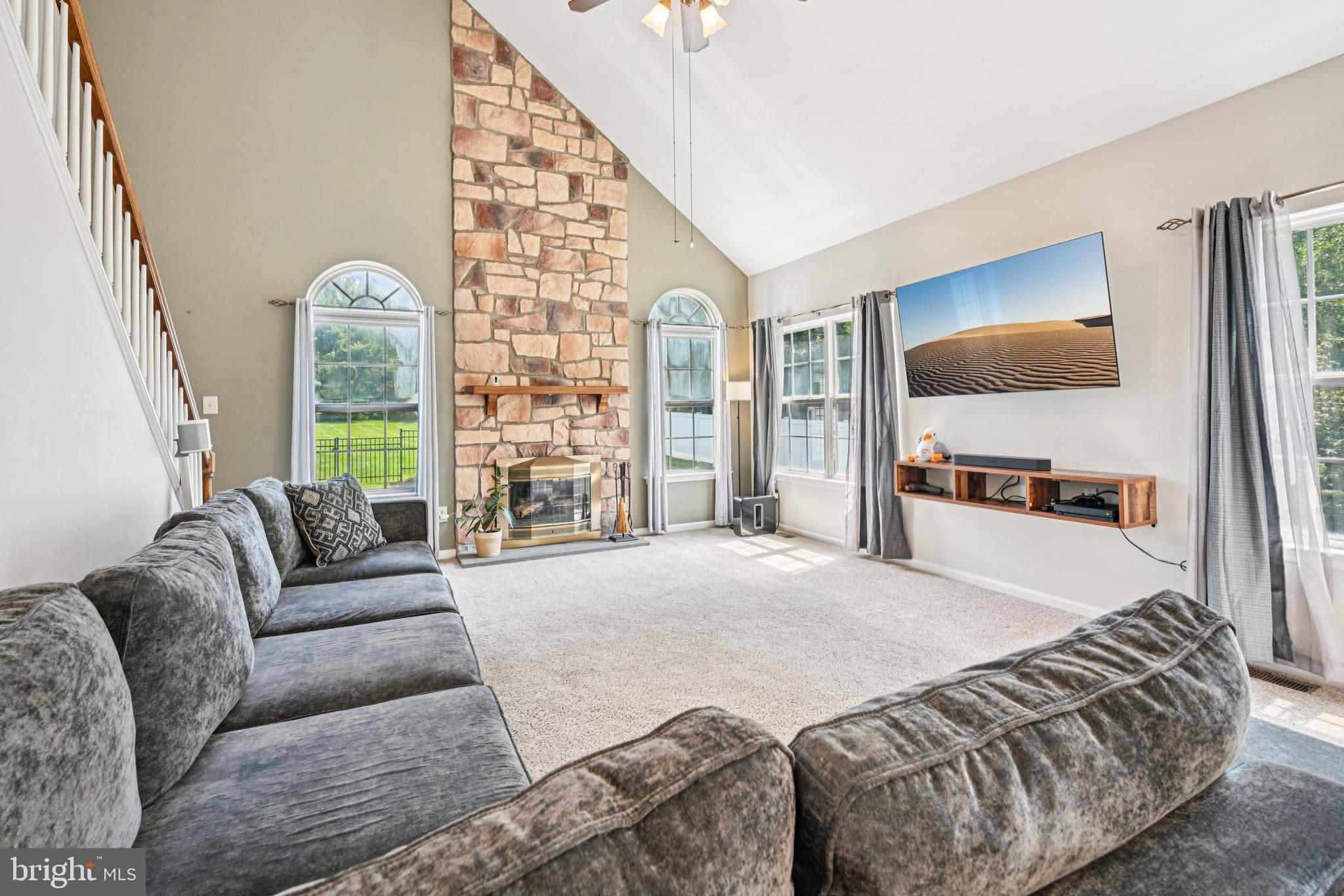 128 Ruth Road Harleysville, PA 19438 - Photo 14 of 62 2 story great room with stone Fireplace