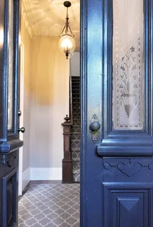 a view of hallway with stairs