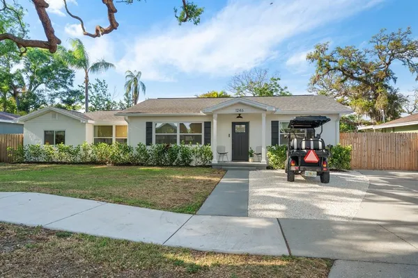 front view of a house and a yard