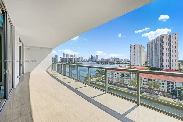 a view of balcony with city view