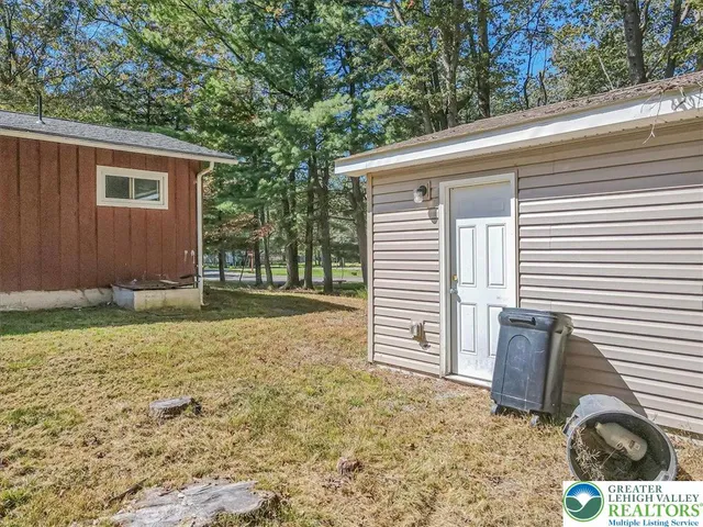 a backyard of a house