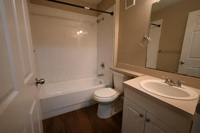 an empty room with closet