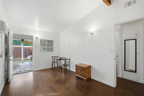 a view of livingroom with furniture and wooden floor