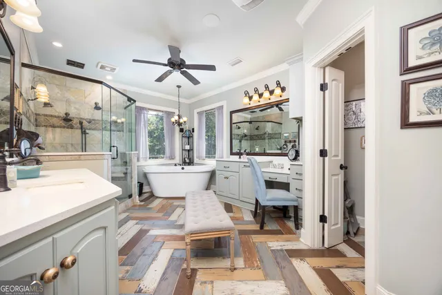 a bed room with a bed and furniture