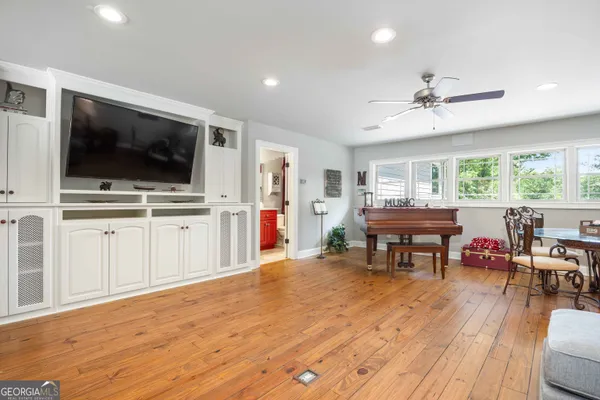 a view of living room and kitchen